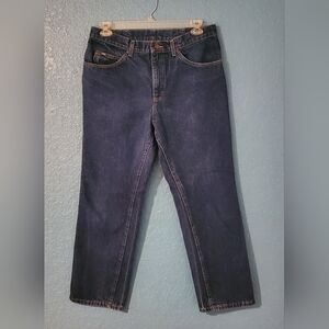 Mens Lee Dungarees Jeans Dark Blue 36x30 EUC